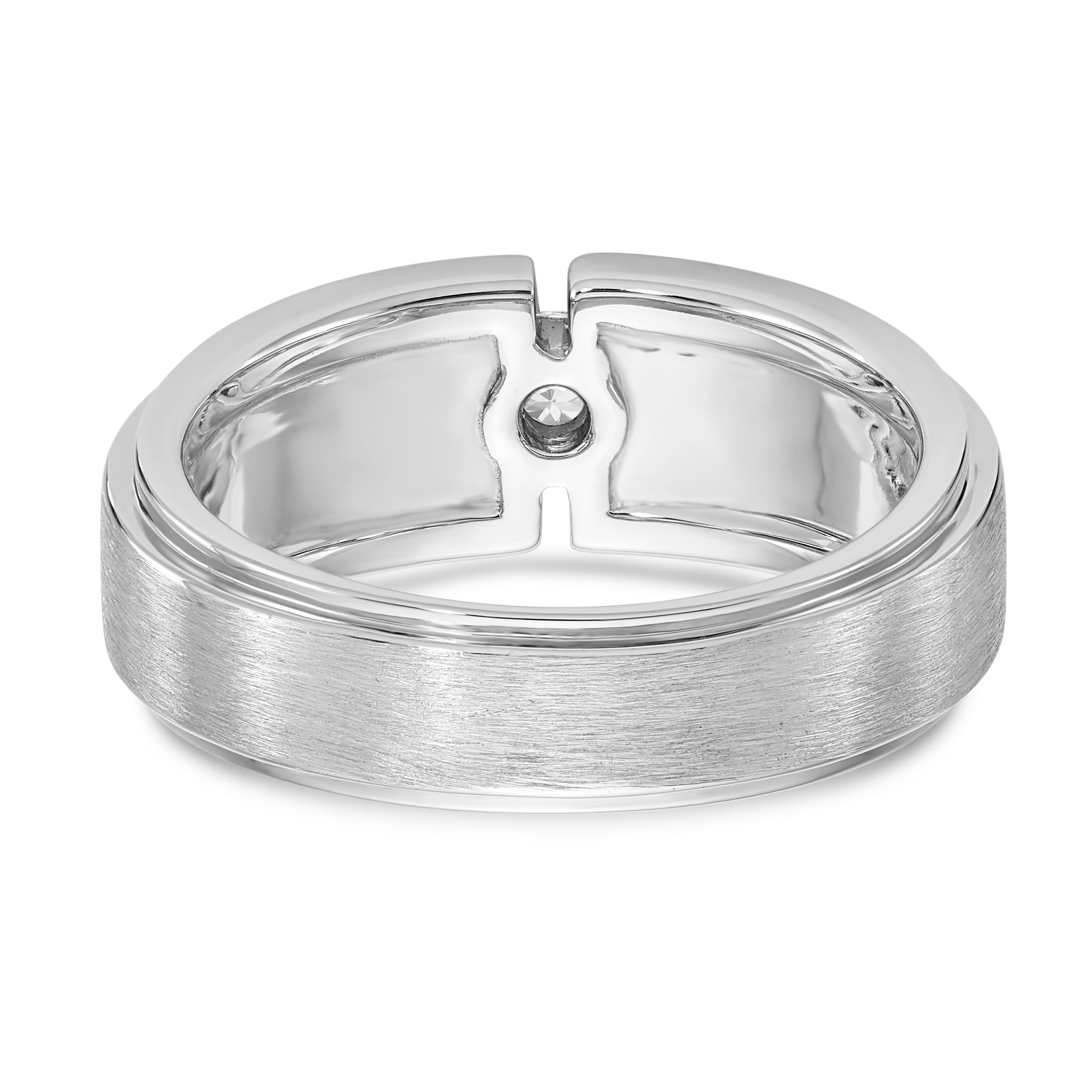 14K Weißgold Diamant-Herrenring