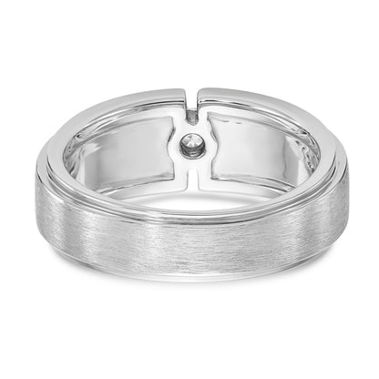 14K Weißgold Diamant-Herrenring