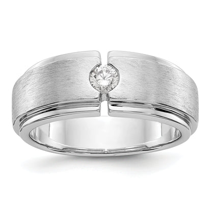 14K Weißgold Diamant-Herrenring
