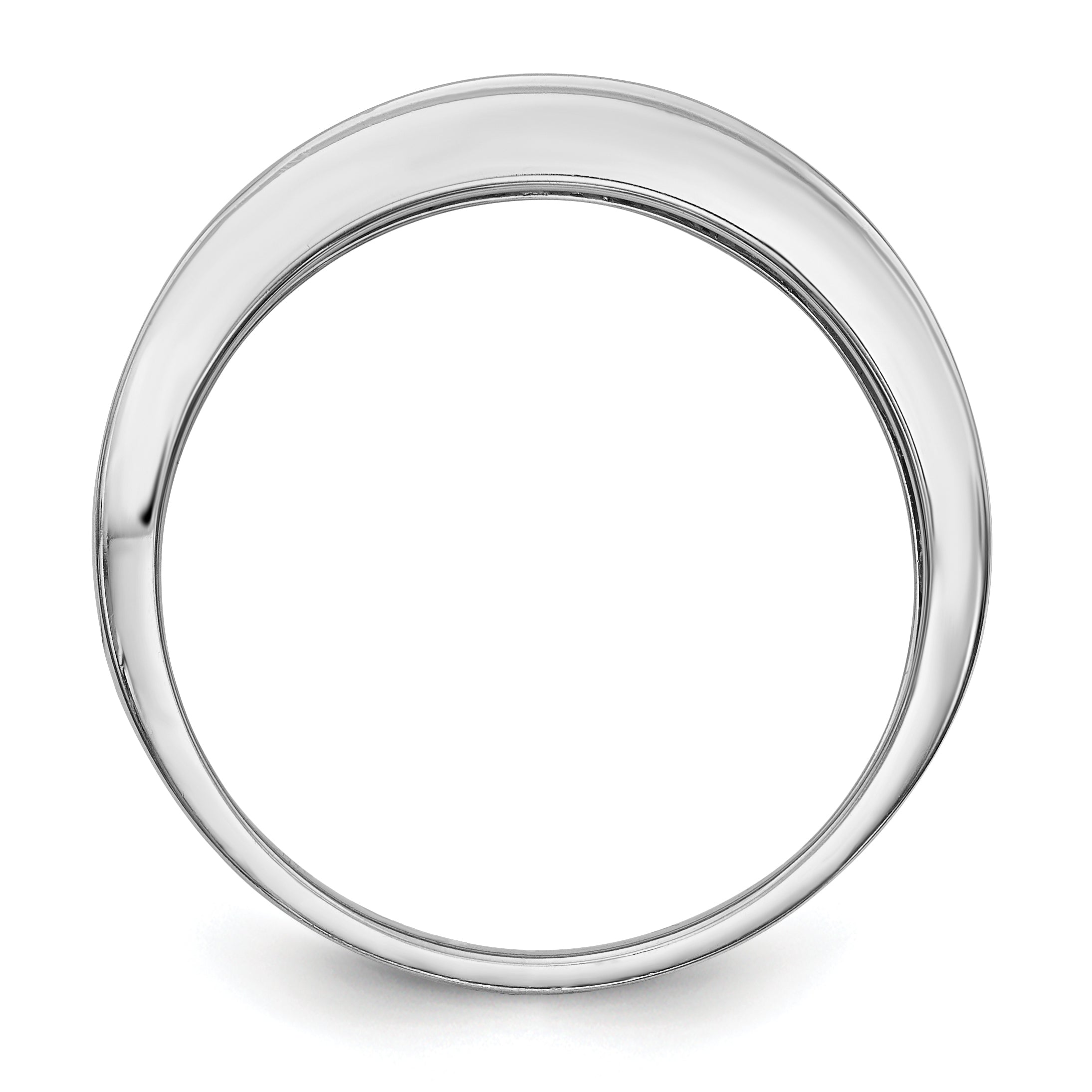 Herrenring aus 14K Weißgold mit Diamanten