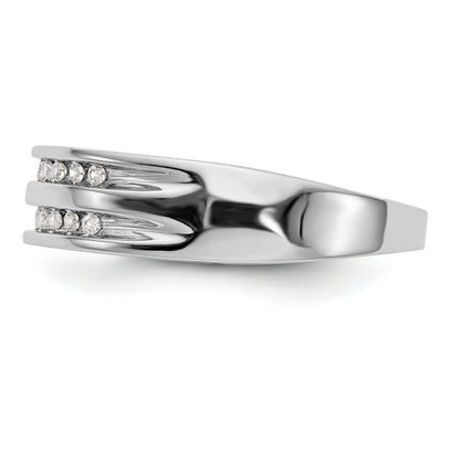Herrenring aus 14K Weißgold mit Diamanten