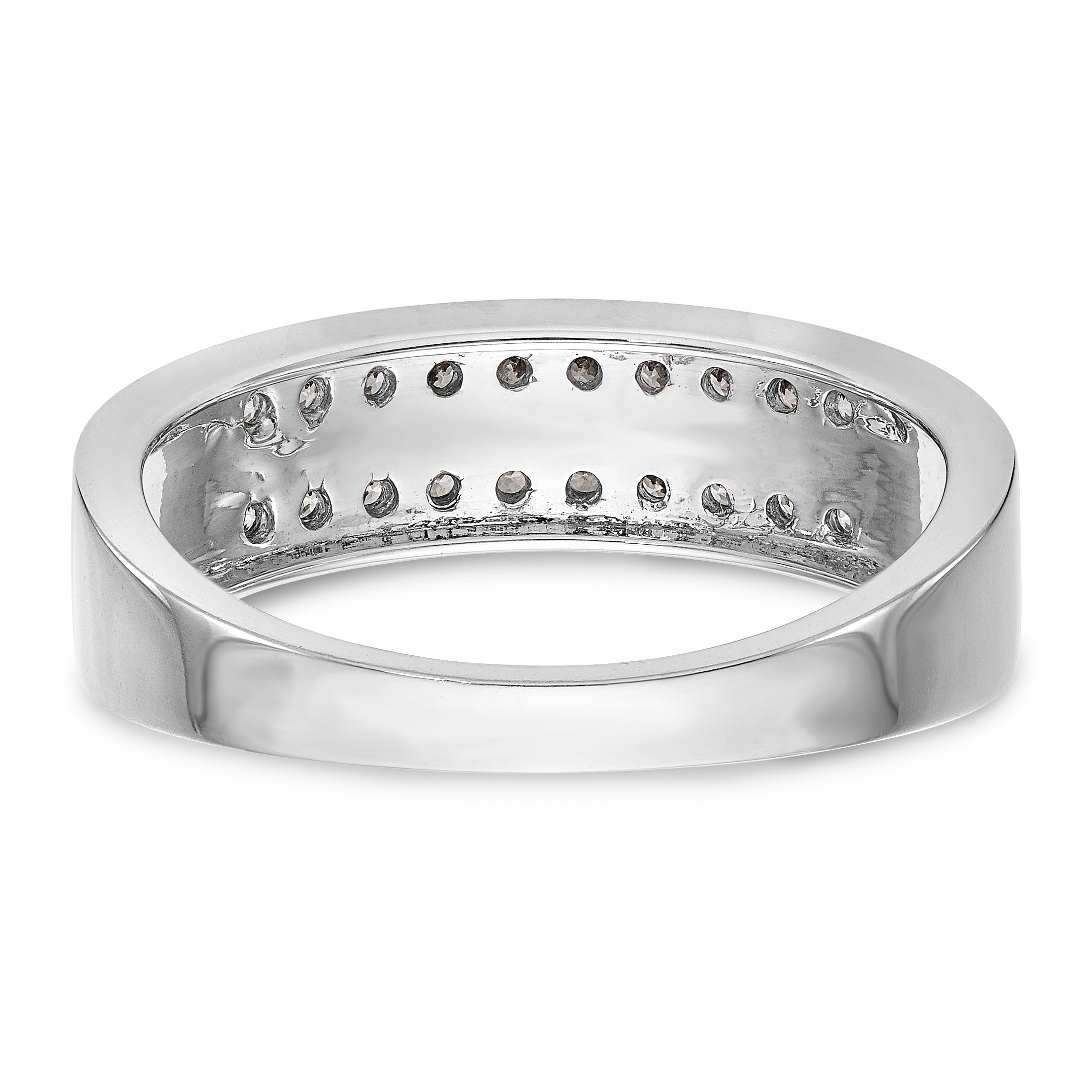 Herrenring aus 14K Weißgold mit Diamanten