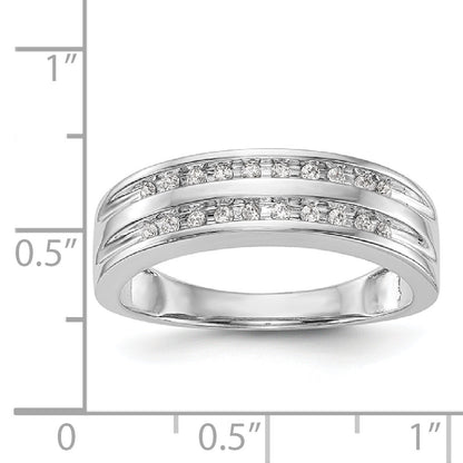 Herrenring aus 14K Weißgold mit Diamanten