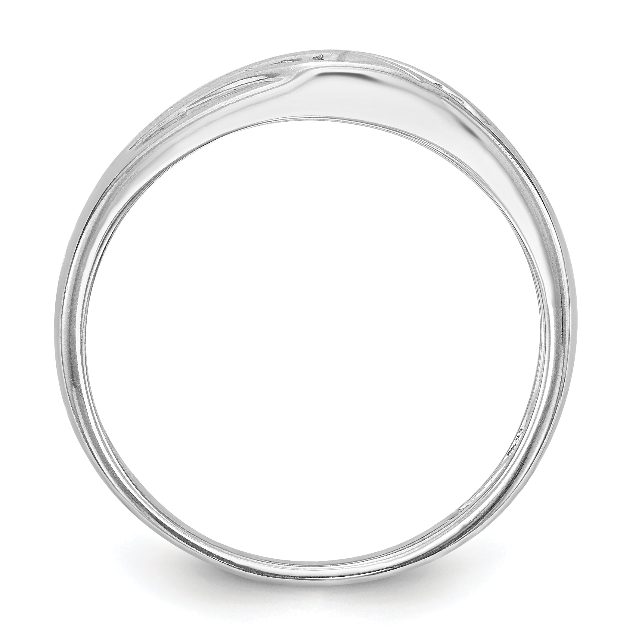 14K Weißgold Diamant-Herrenring