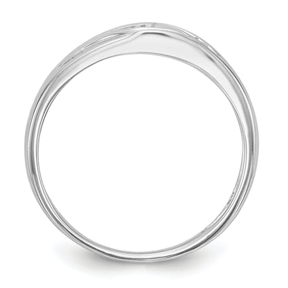 14K Weißgold Diamant-Herrenring