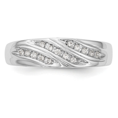 14K Weißgold Diamant-Herrenring