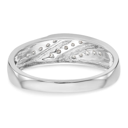 14K Weißgold Diamant-Herrenring