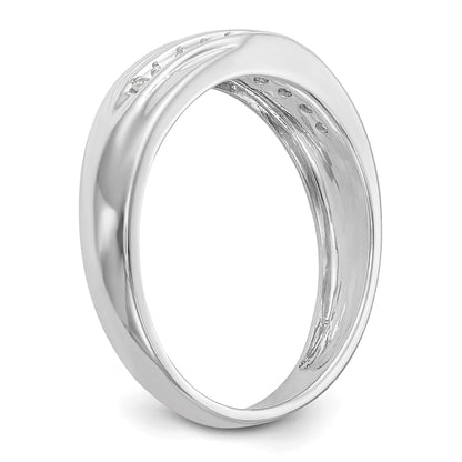 14K Weißgold Diamant-Herrenring