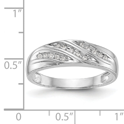14K Weißgold Diamant-Herrenring