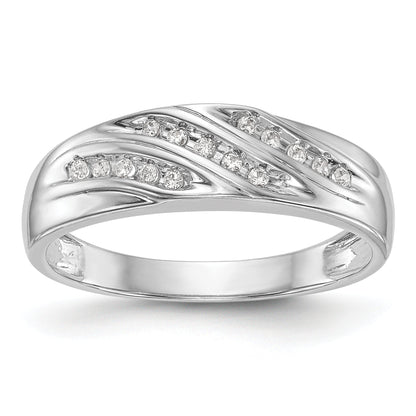 14K Weißgold Diamant-Herrenring