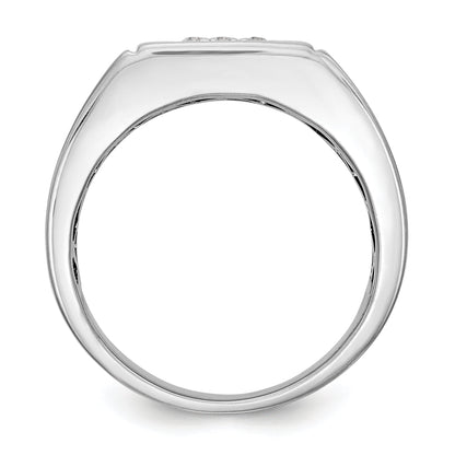 14K Weißgold Diamant-Ring für Herren