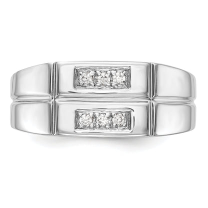14K Weißgold Diamant-Ring für Herren