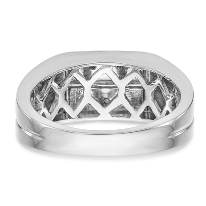 14K Weißgold Diamant-Ring für Herren