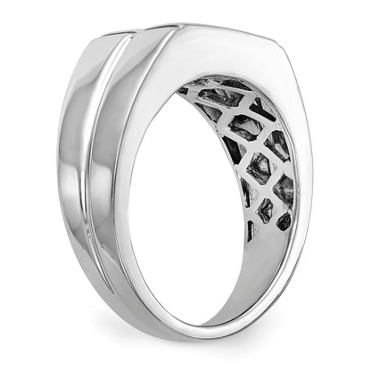 14K Weißgold Diamant-Ring für Herren