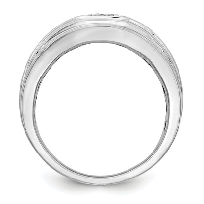 14K Weißgold Diamant-Herrenring