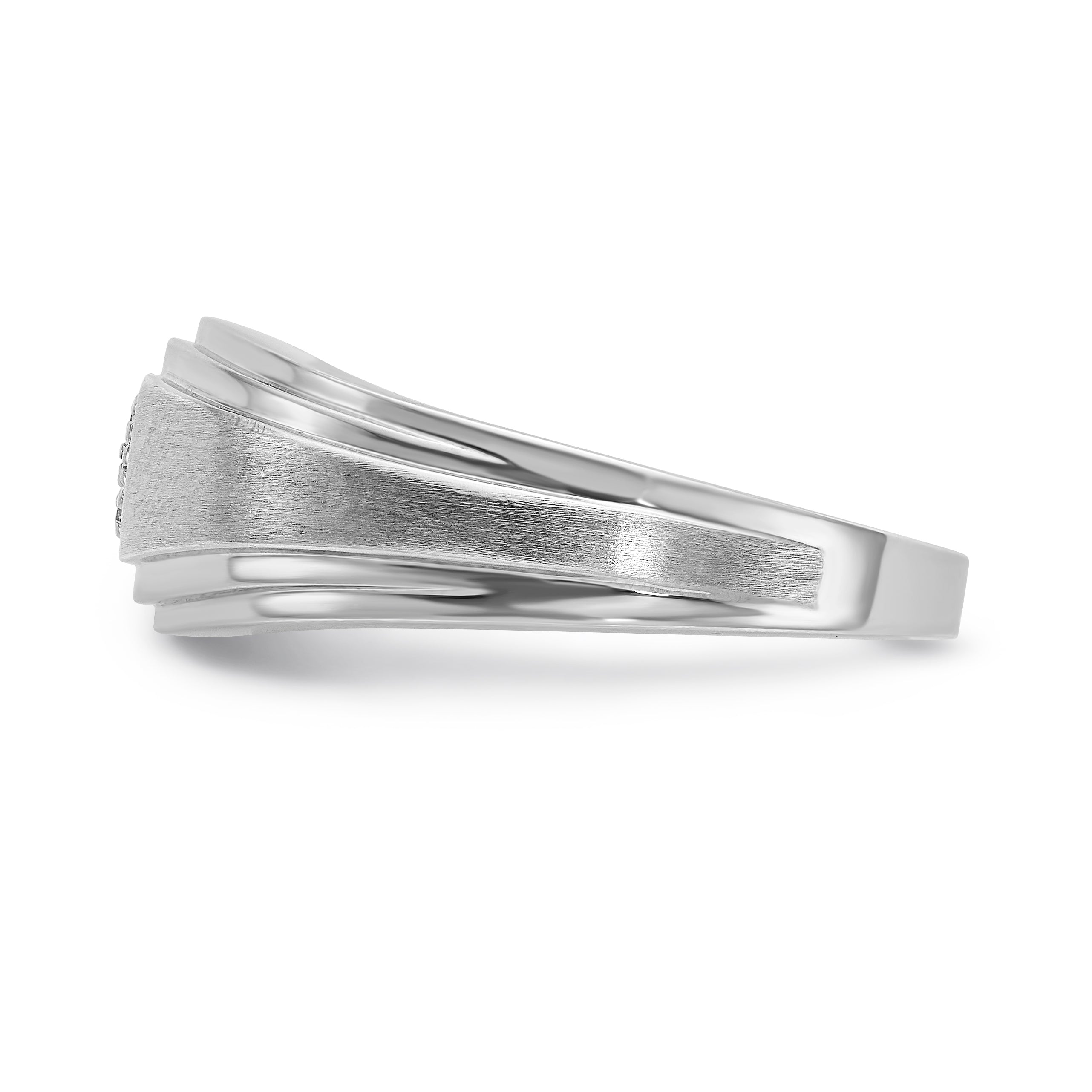 14K Weißgold Diamant-Herrenring
