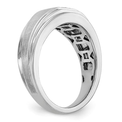 14K Weißgold Diamant-Herrenring