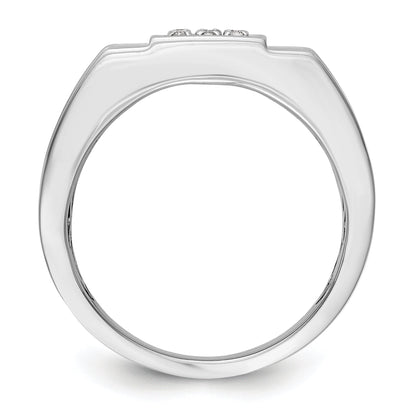 Herrenring aus 14K Weißgold mit Diamanten