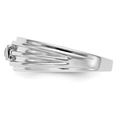 14K Weißgold Diamant-Herrenring