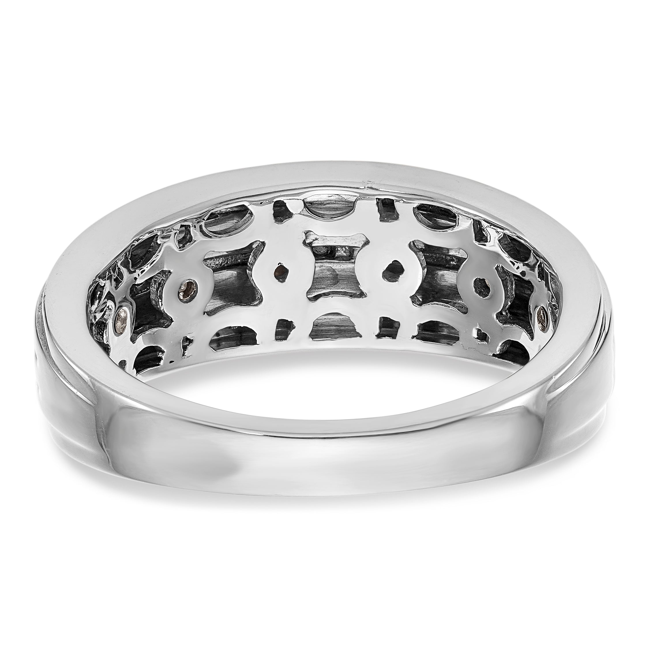 14K Weißgold Diamant-Herrenring