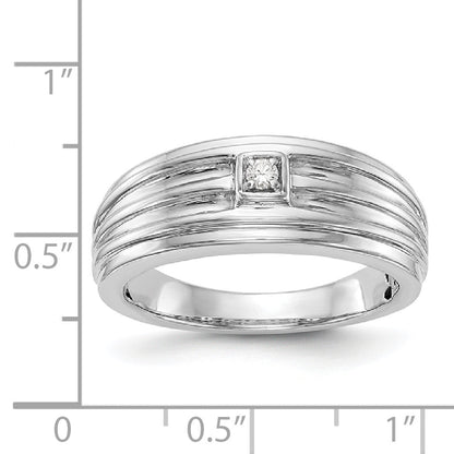 14K Weißgold Diamant-Herrenring