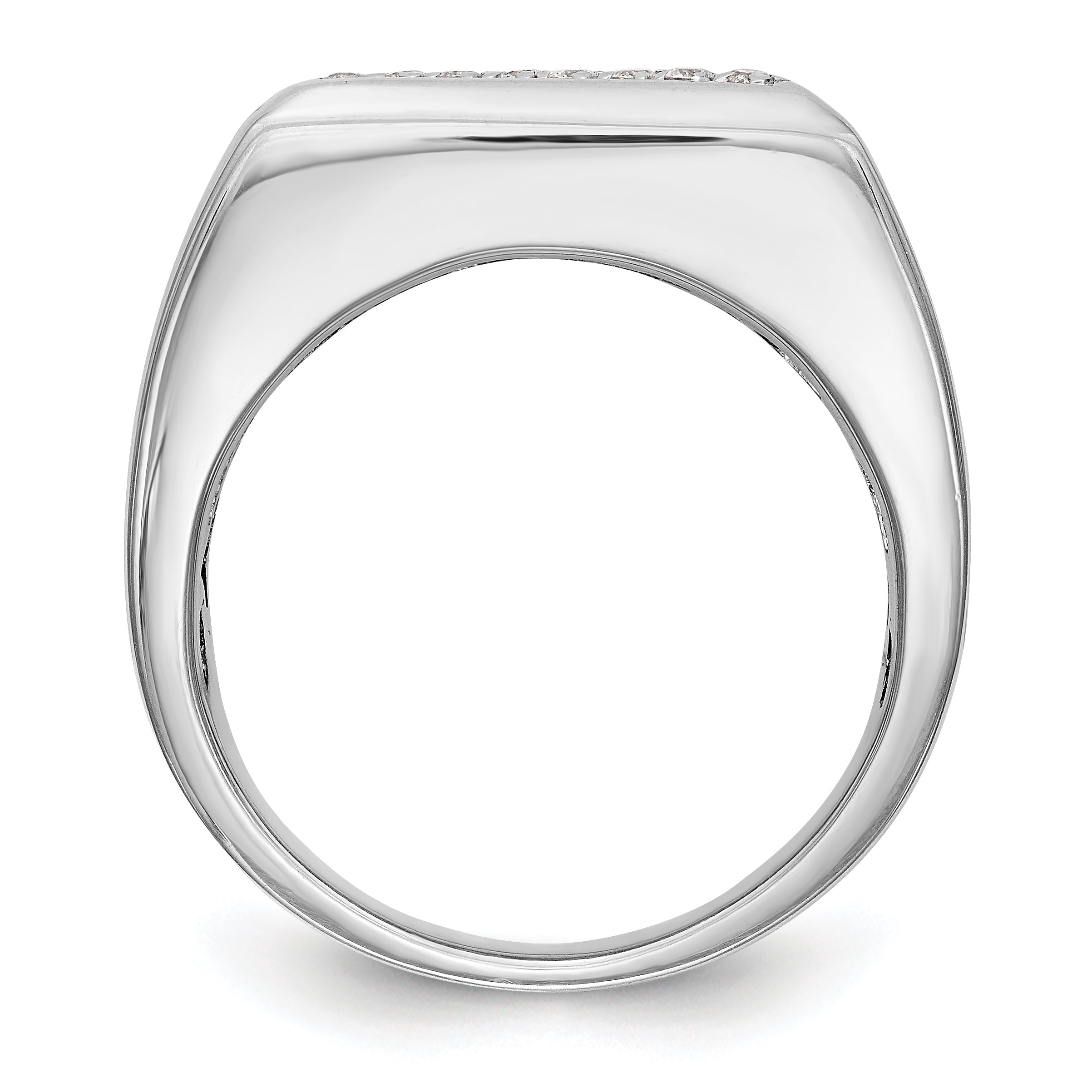 Herrenring mit Diamanten aus 14K Weißgold