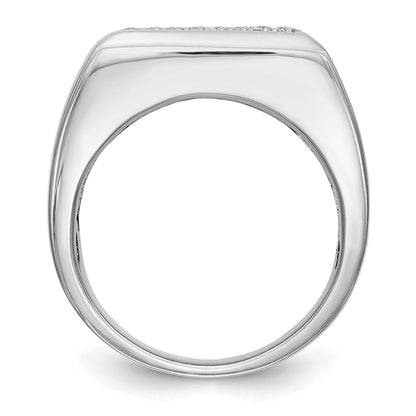 Herrenring mit Diamanten aus 14K Weißgold