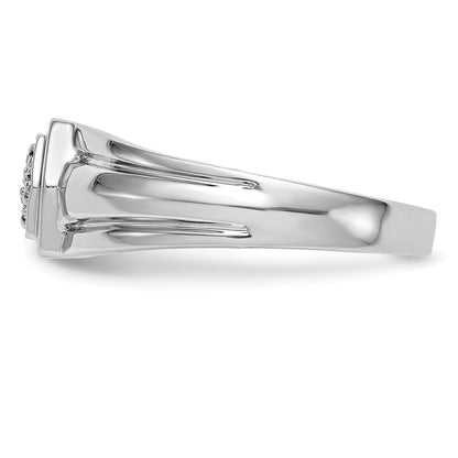 14K Weißgold Diamant-Herrenring