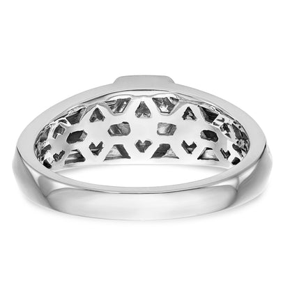 14K Weißgold Diamant-Herrenring