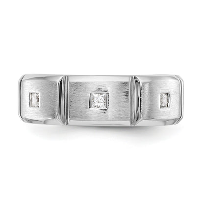 14K Weißgold Diamant-Herrenring