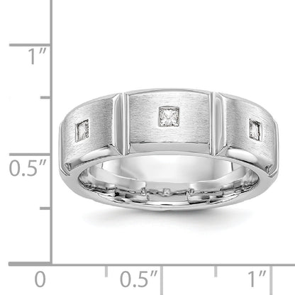 14K Weißgold Diamant-Herrenring