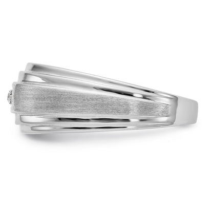 Herrenring aus 14K Weißgold mit Diamanten