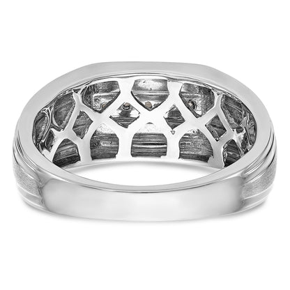 Herrenring aus 14K Weißgold mit Diamanten