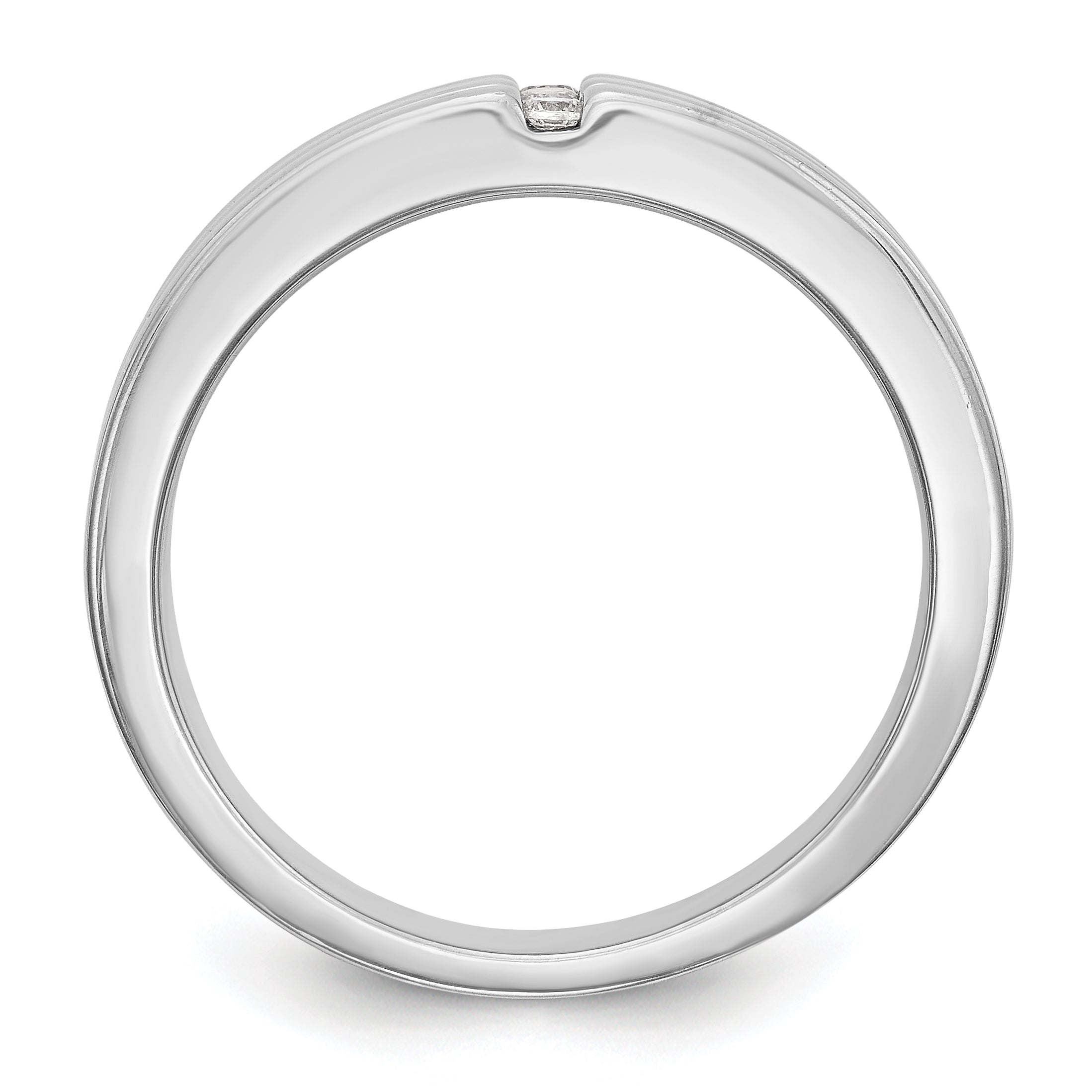 Herren-Ring aus 14K Weißgold mit Diamanten