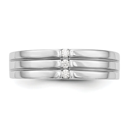 Herren-Ring aus 14K Weißgold mit Diamanten