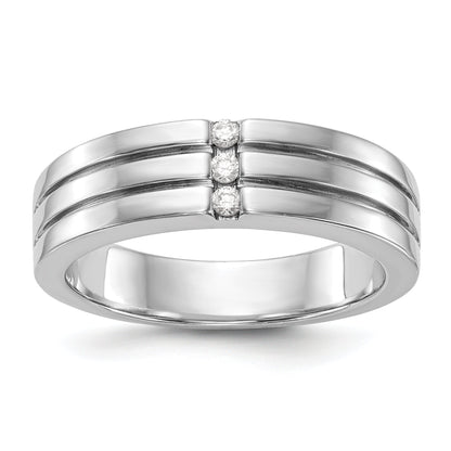 Herren-Ring aus 14K Weißgold mit Diamanten