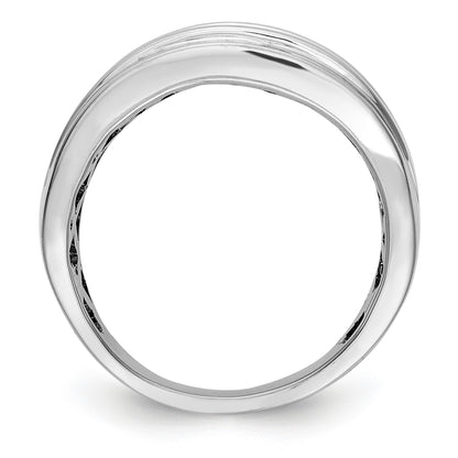 14K Weißgold Diamant-Herrenring