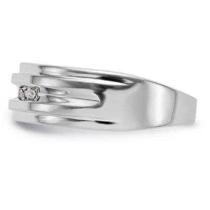 14K Weißgold Diamant-Herrenring