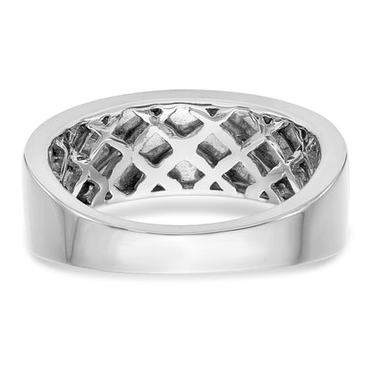 14K Weißgold Diamant-Herrenring
