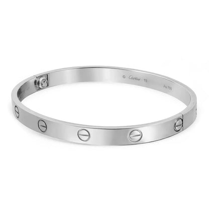 Designer Inspired Gebürstet Liebe Armreif Armband Classic Model Screw Verschluss