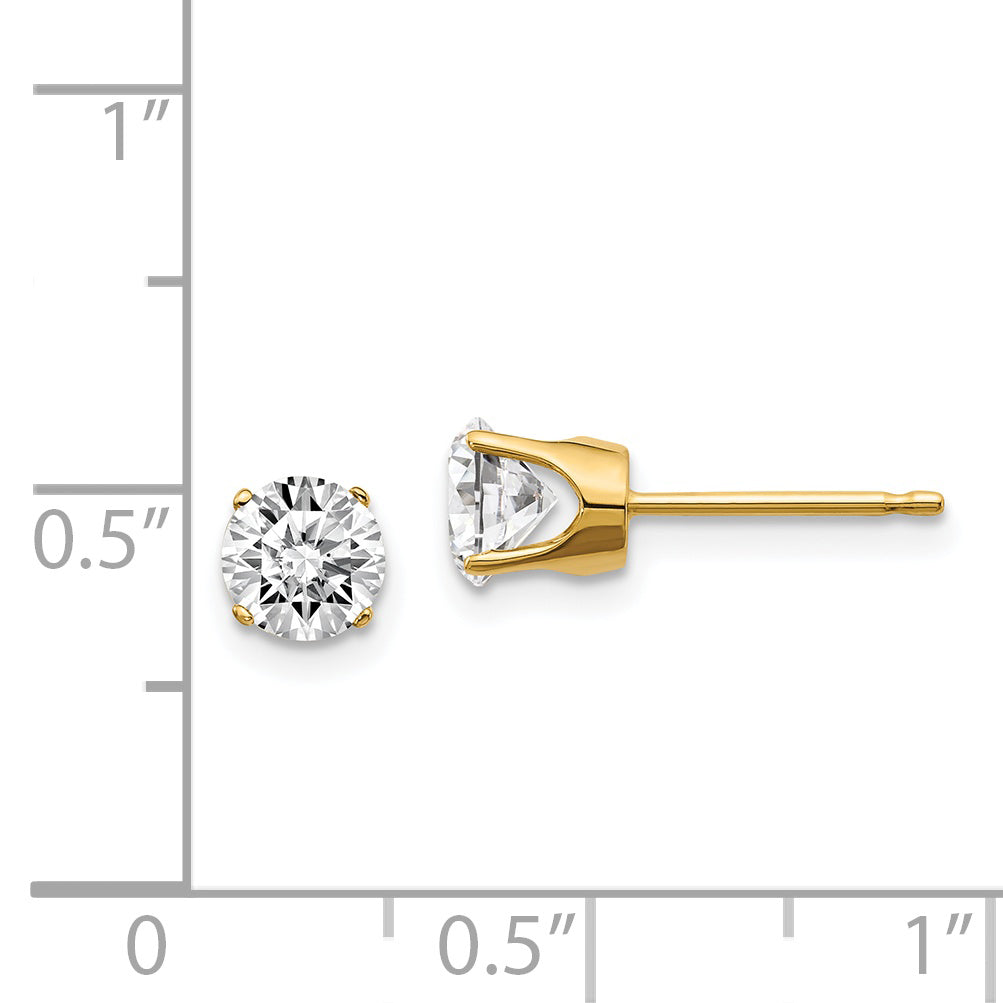 14 Karat 1,00 ct. I2 K L Diamant-Ohrstecker mit Push-on-Verschluss