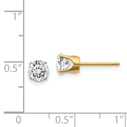 14 Karat 1,00 ct. I2 K L Diamant-Ohrstecker mit Push-on-Verschluss