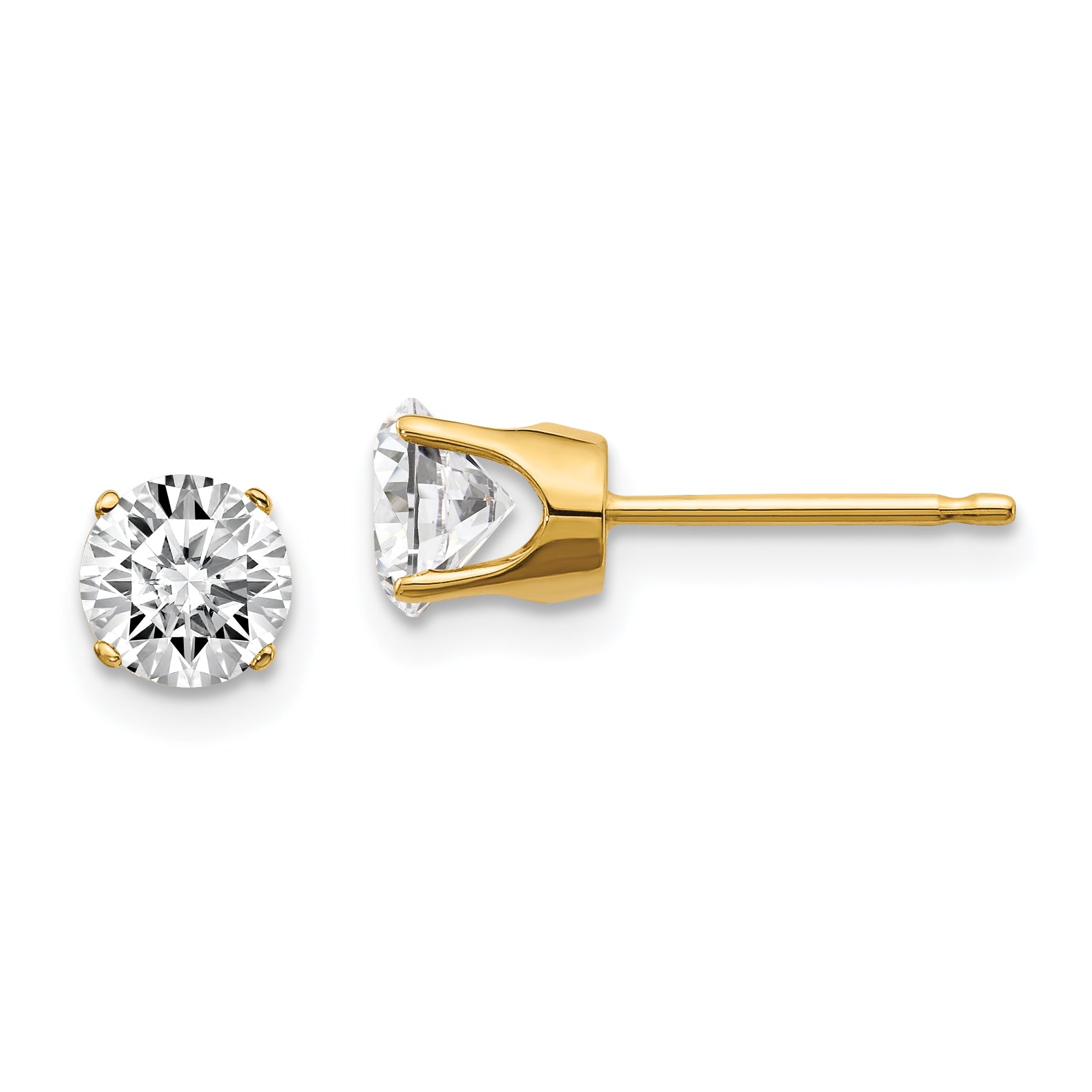 14 Karat 1,00 ct. I2 K L Diamant-Ohrstecker mit Push-on-Verschluss