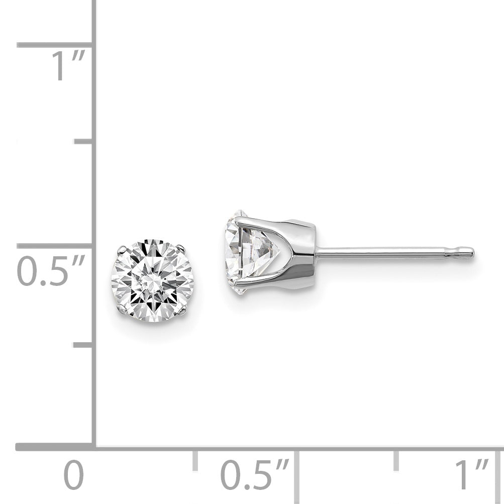 14K Weißgold Diamant-Ohrstecker mit Steckverschluss, 1,00 ct., I1, J-K