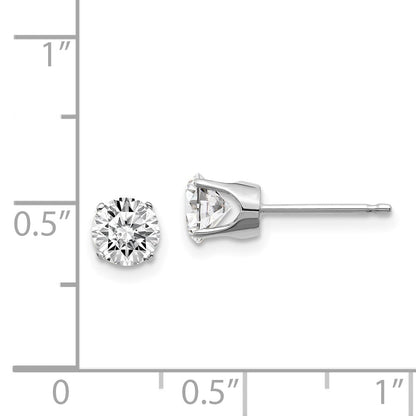 14K Weißgold Diamant-Ohrstecker, 1,00 ct., I2, K-L, mit Push-on-Steckverschluss