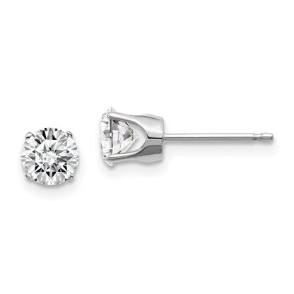 14K Weißgold Diamant-Ohrstecker, 1,00 ct., I2, K-L, mit Push-on-Steckverschluss