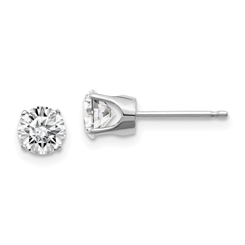 14K Weißgold Diamant-Ohrstecker, 1,00 ct., I2, K-L, mit Push-on-Steckverschluss