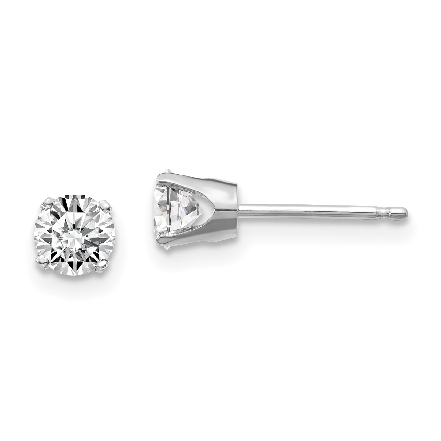 14K Weißgold 0,70 ct. I2 K L Diamant-Ohrstecker mit Steckverschluss