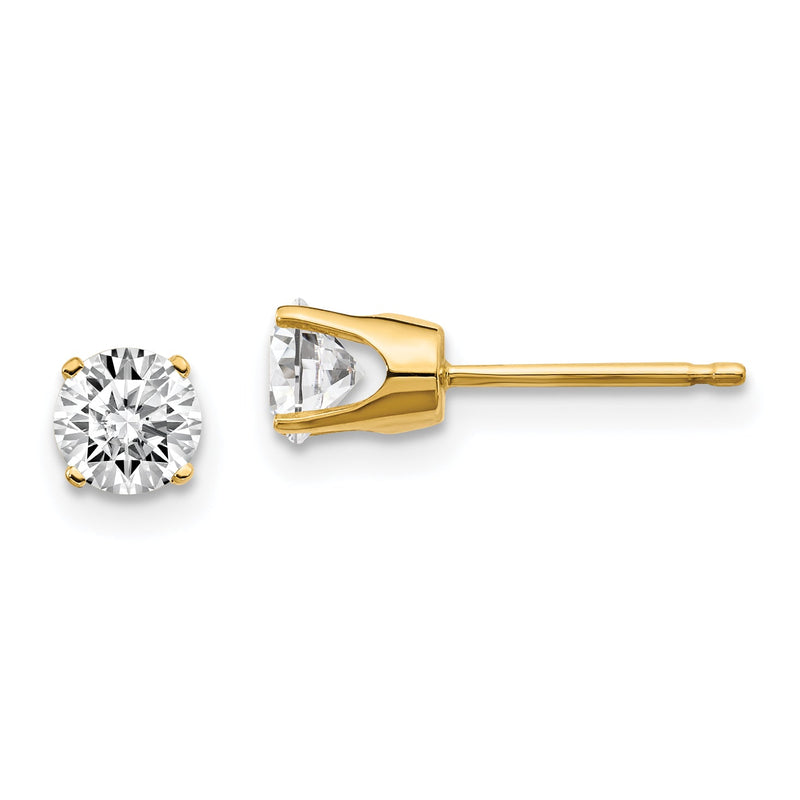 14 Karat 585 Diamant-Ohrstecker, 0,75 ct., I2, K-L, mit Steckverschluss