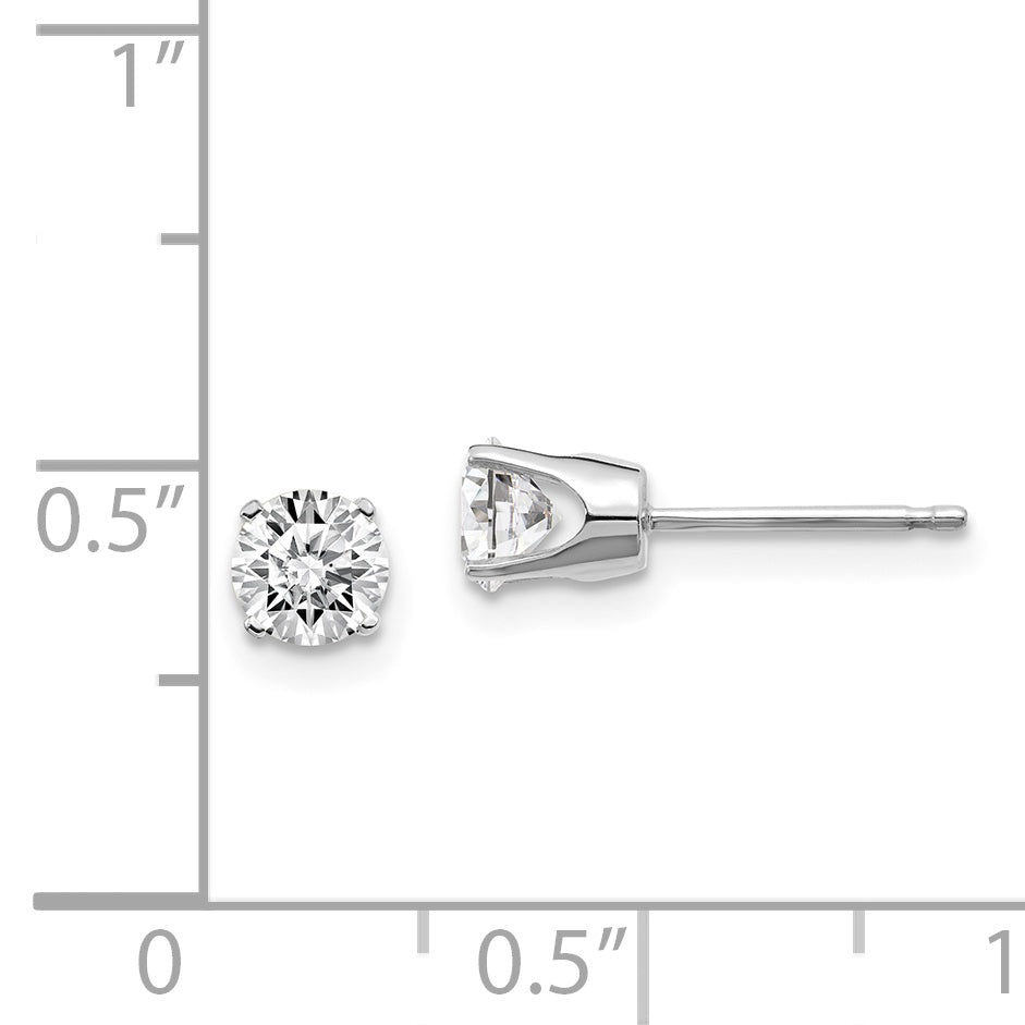 14K Weißgold 0,75 ct. I2 K L Diamant-Ohrstecker mit Steckverschluss